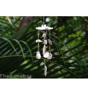 Starfish Mobile Seashell windchimes yellow crystal